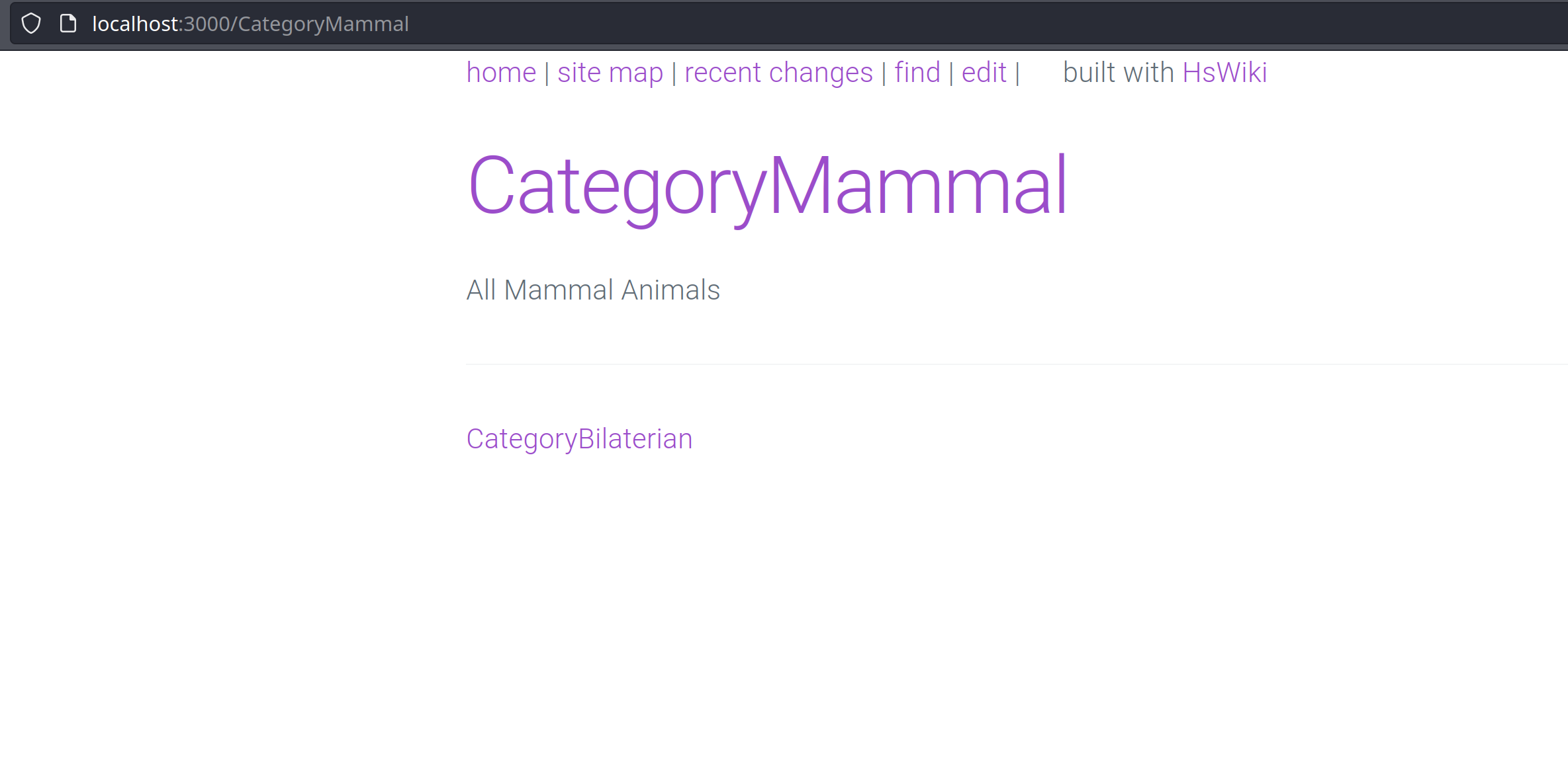 normal view of a category page